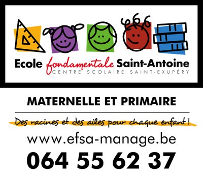 Bienvenue à l'école fondamentale Saint-Antoine de Manage.